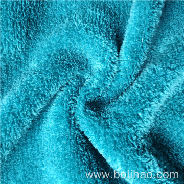 Dyed Coral Velvet Fleece fabric